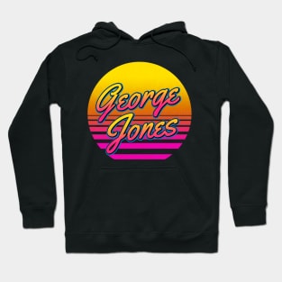 George Personalized Name Birthday Retro 80s Styled Gift Hoodie